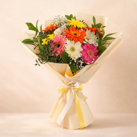 Güneş Işığı Gerbera Buketi