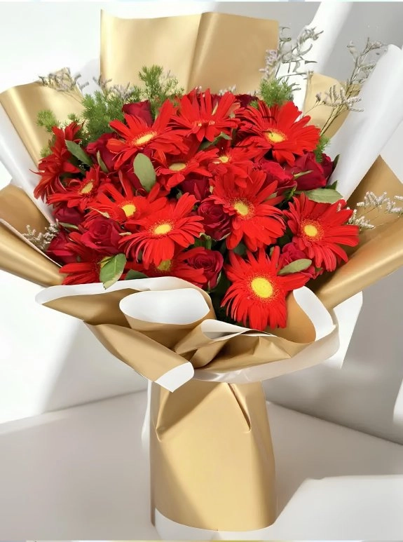 Kırmızı Gerbera Gül Buketi