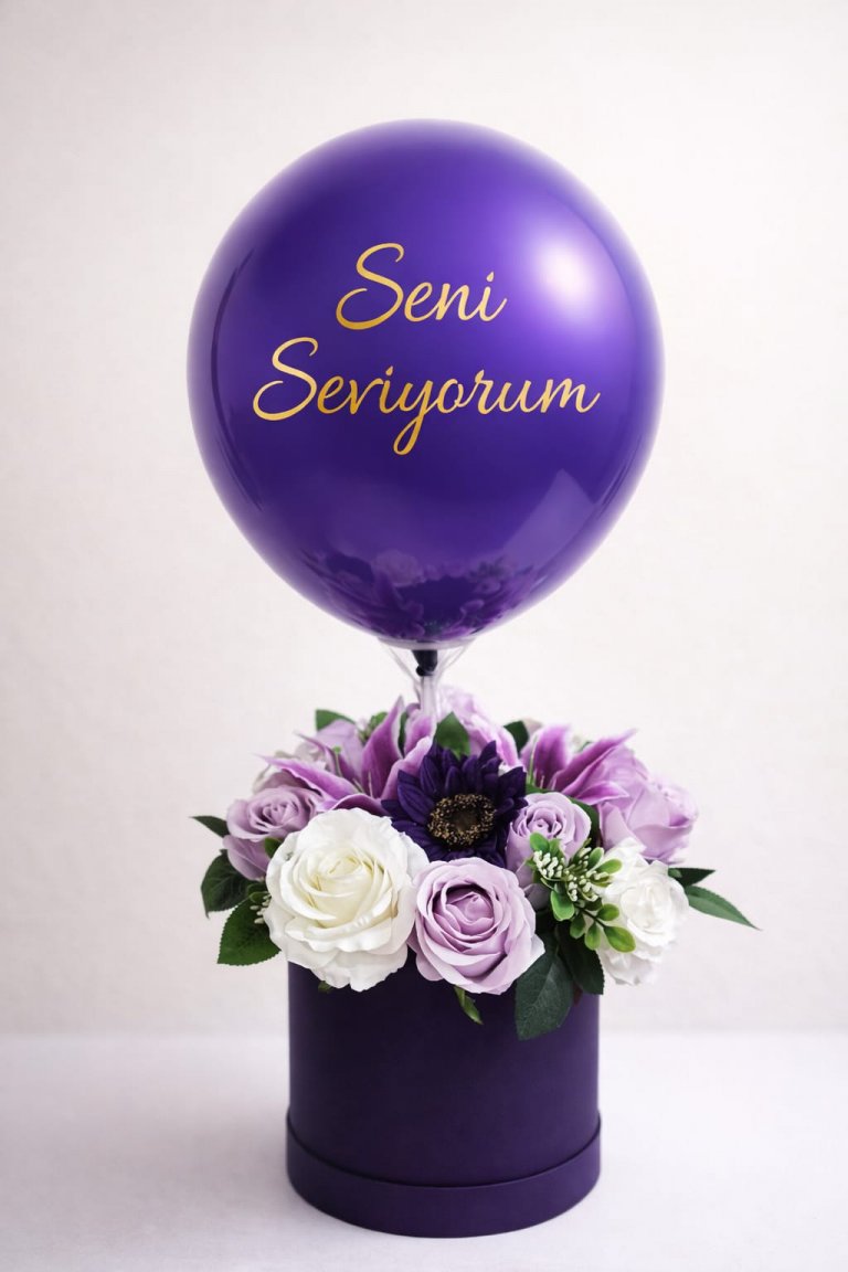 Mor Tutku – Seni Seviyorum Gül Aranjmanı