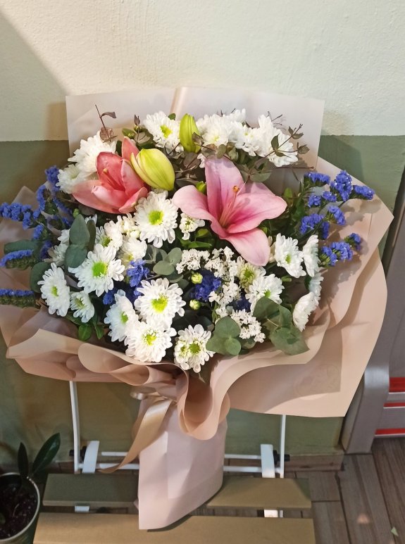 Papatya Lilyum Buketi