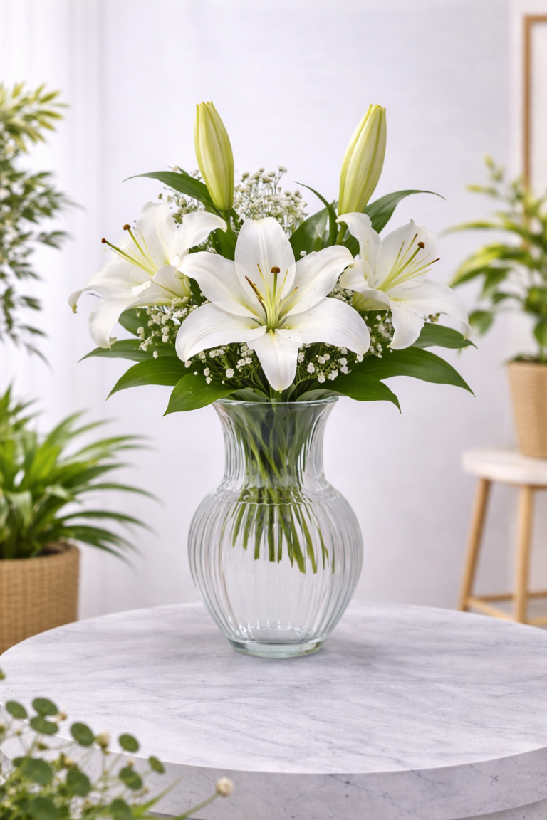 Vazoda Beyaz Lilyum